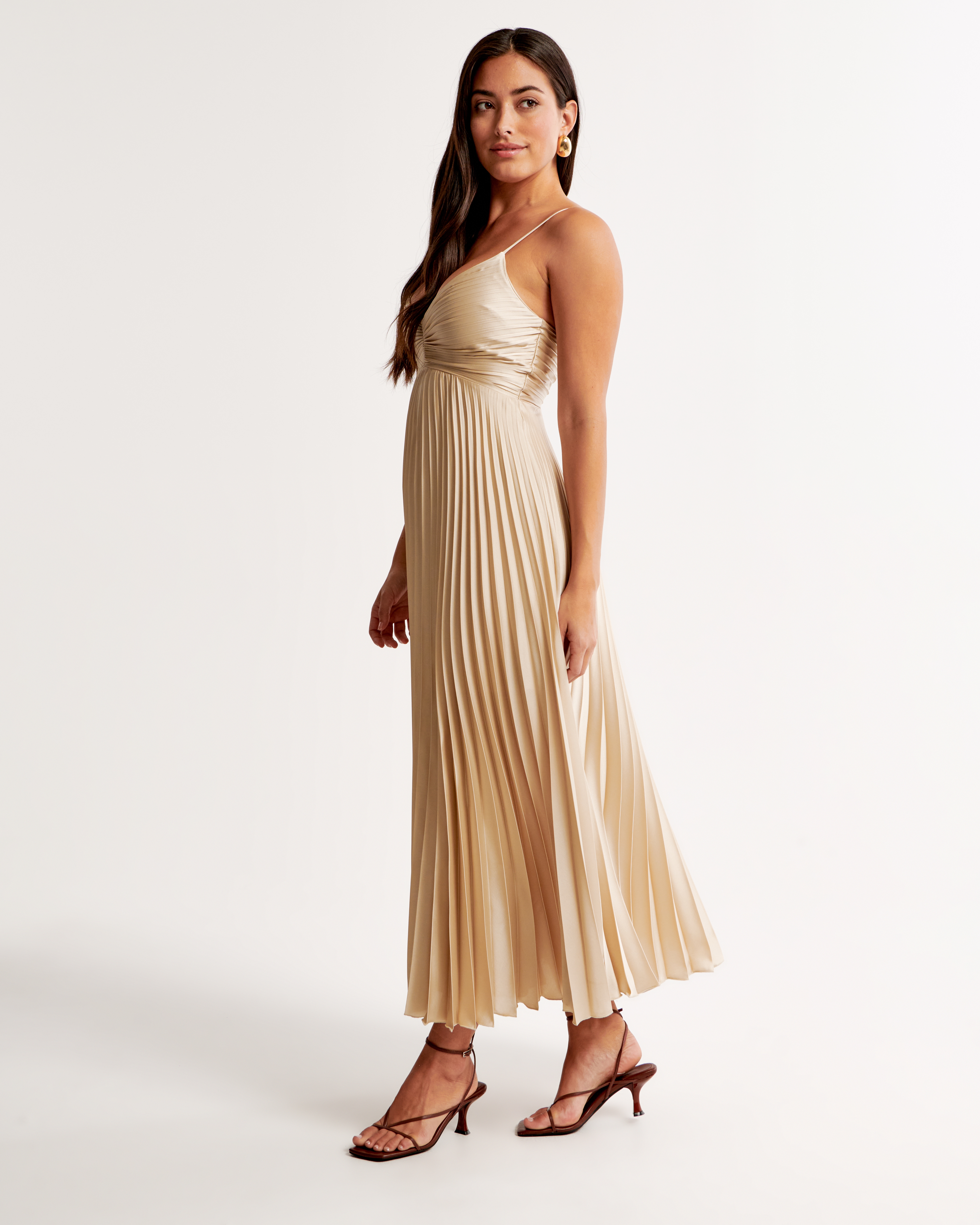 The A&F Giselle Pleated Maxi Dress