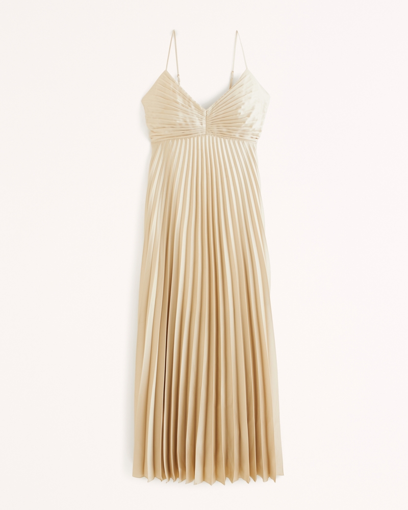 Women's The A&F Giselle Pleated Maxi Dress | Women's