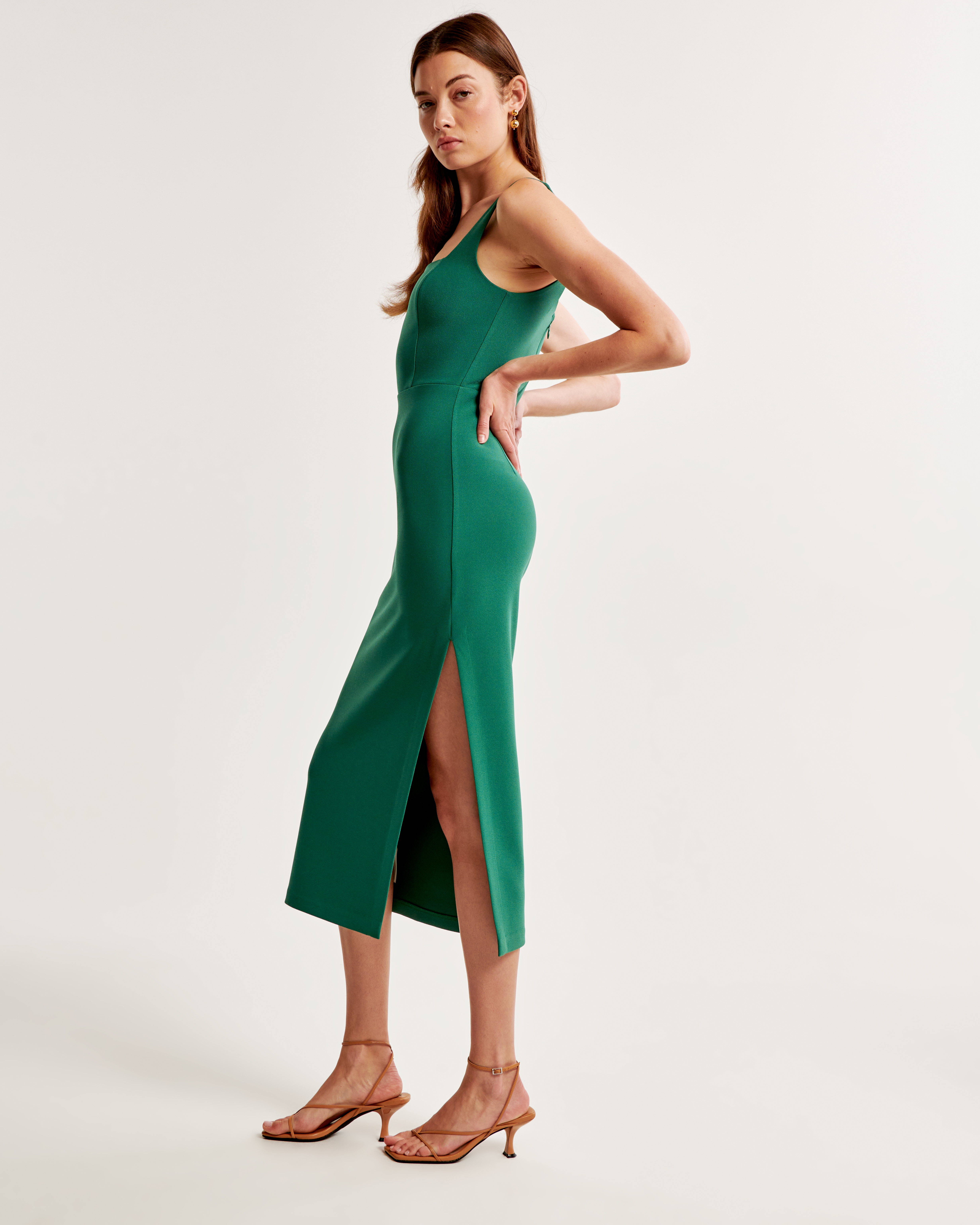 Column midi cheap dress