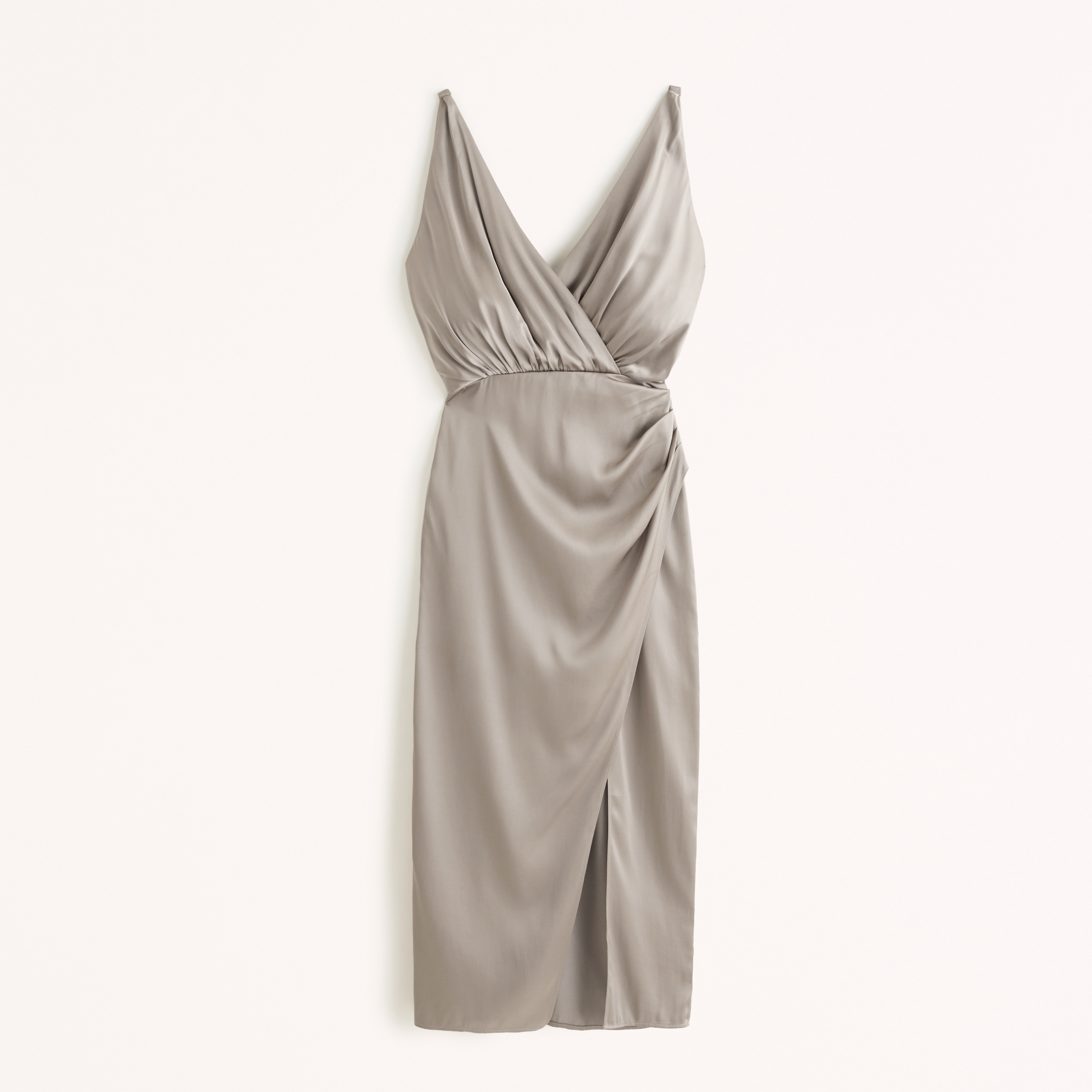 satin wrap dress