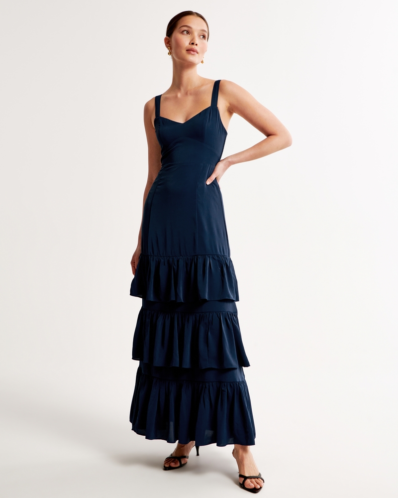Women's Ruffle Tiered Maxi Dress, Women's Clearance