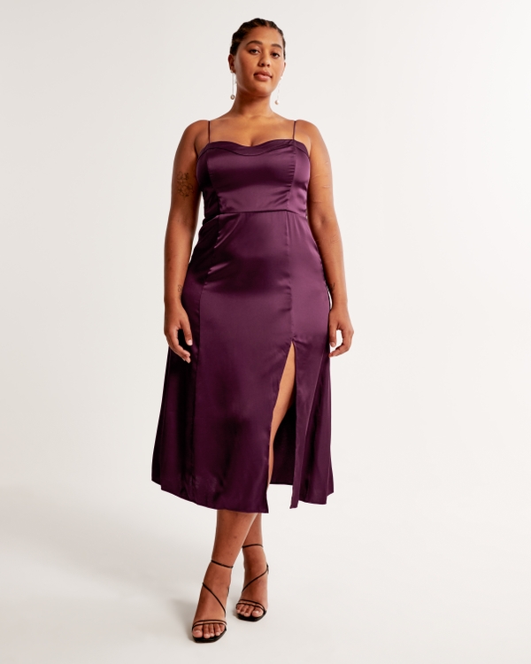 The A&F Camille Midi Dress, Dark Purple