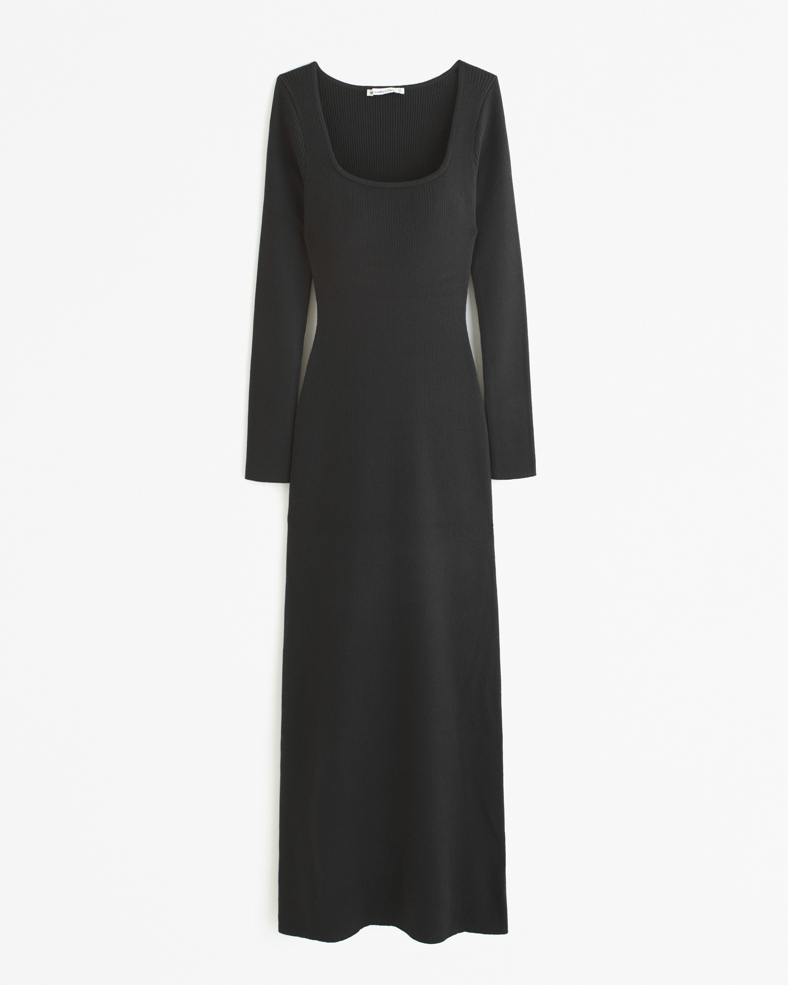 HUGO - Square-neck long-sleeved dress in stretch jersey