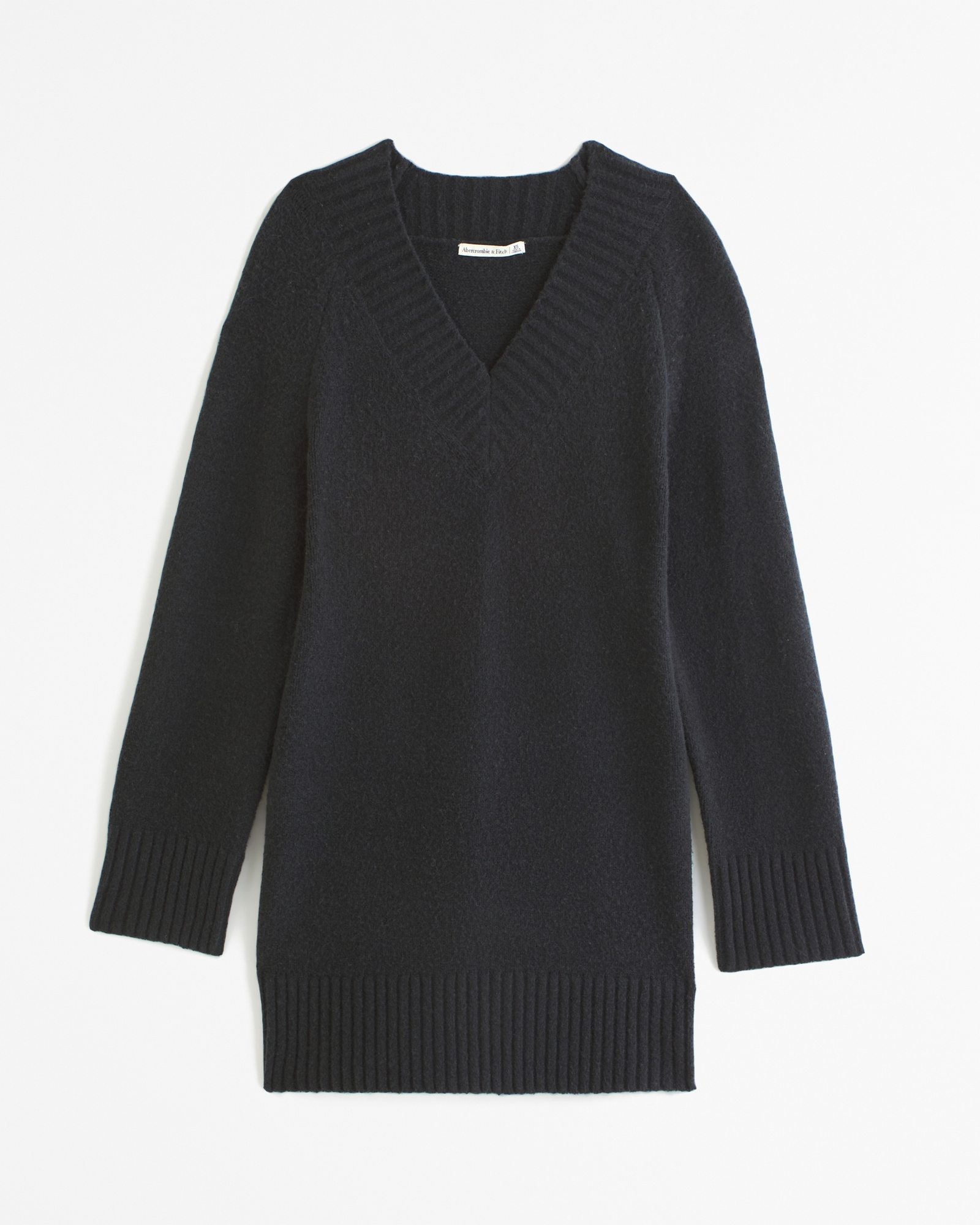 Long-Sleeve Easy Mini Sweater Dress
