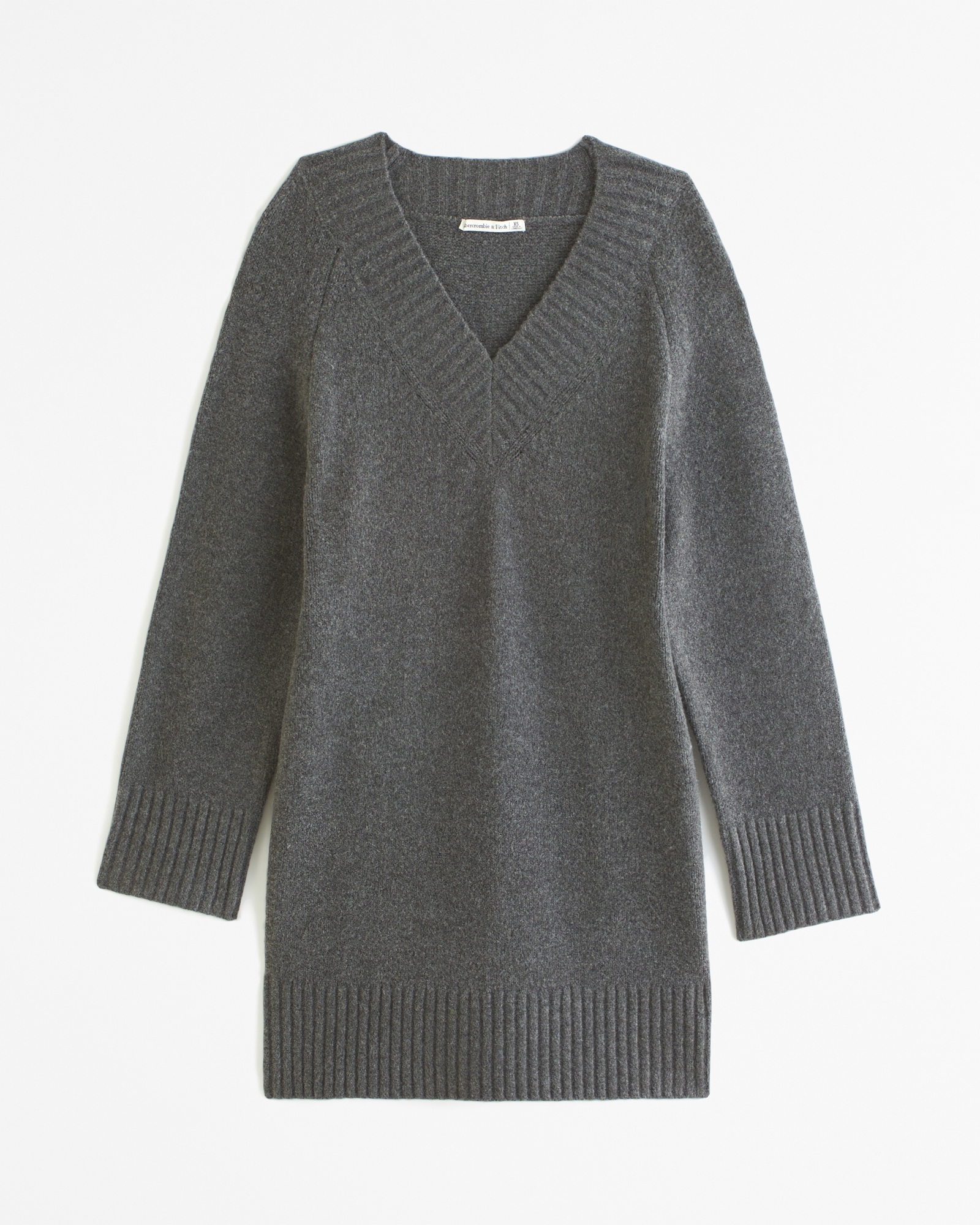 Women's Long-Sleeve Sweetheart Mini Sweater Dress, Women's Clearance