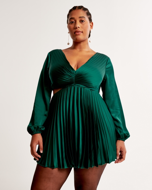 The A&F Giselle Pleated Cutout Mini Dress