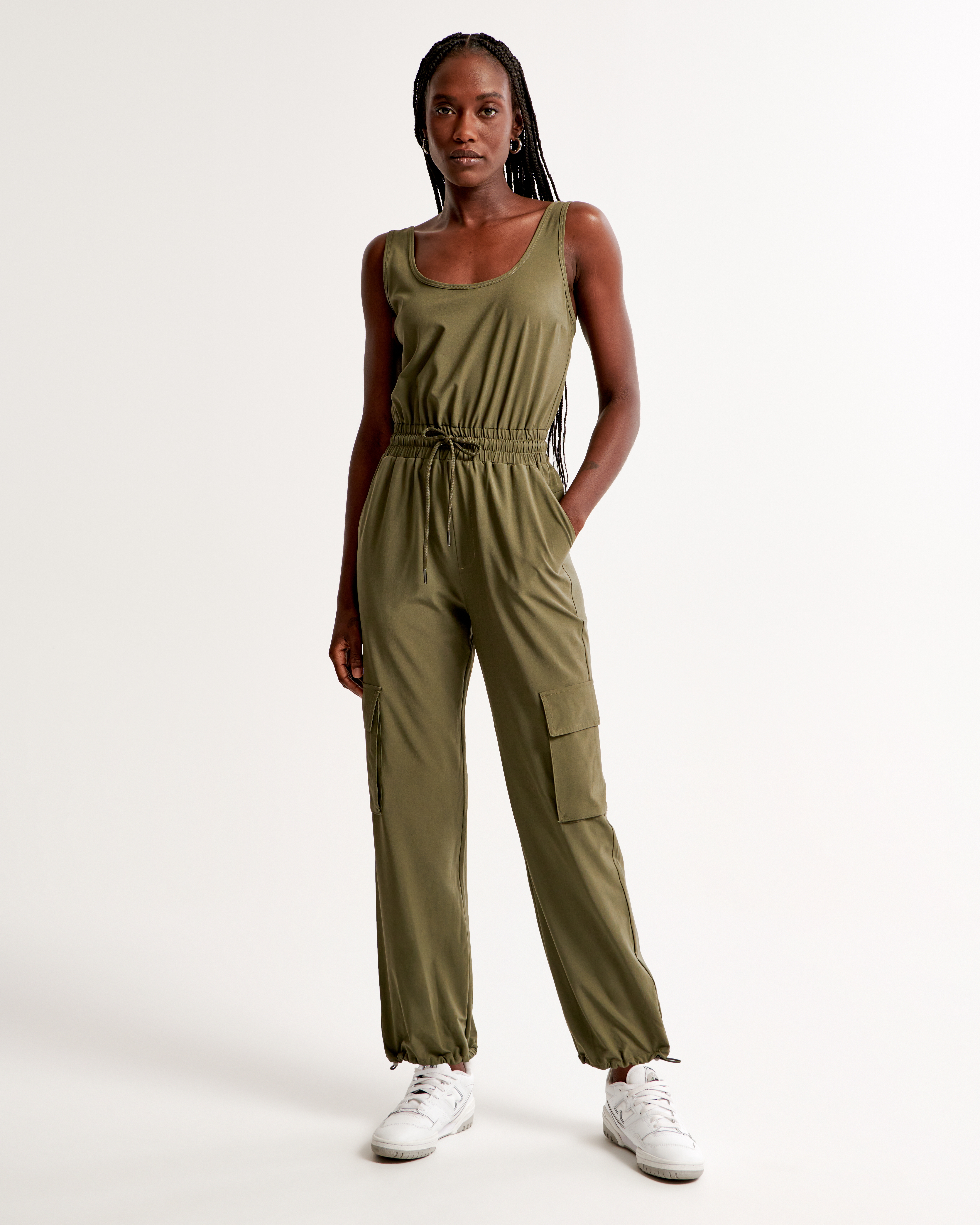 Army green shop jumpsuit womens