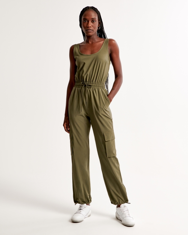 Traveler Cargo Jumpsuit, Green