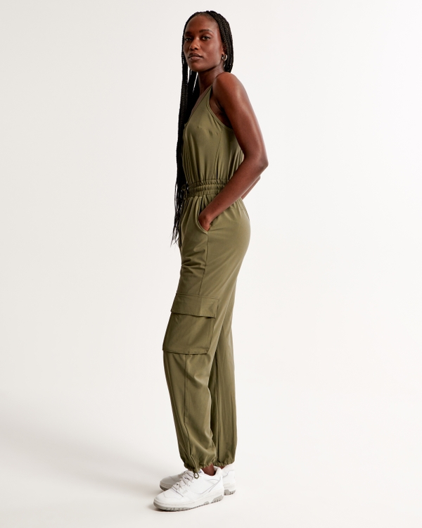 Traveler Cargo Jumpsuit, Green view 2