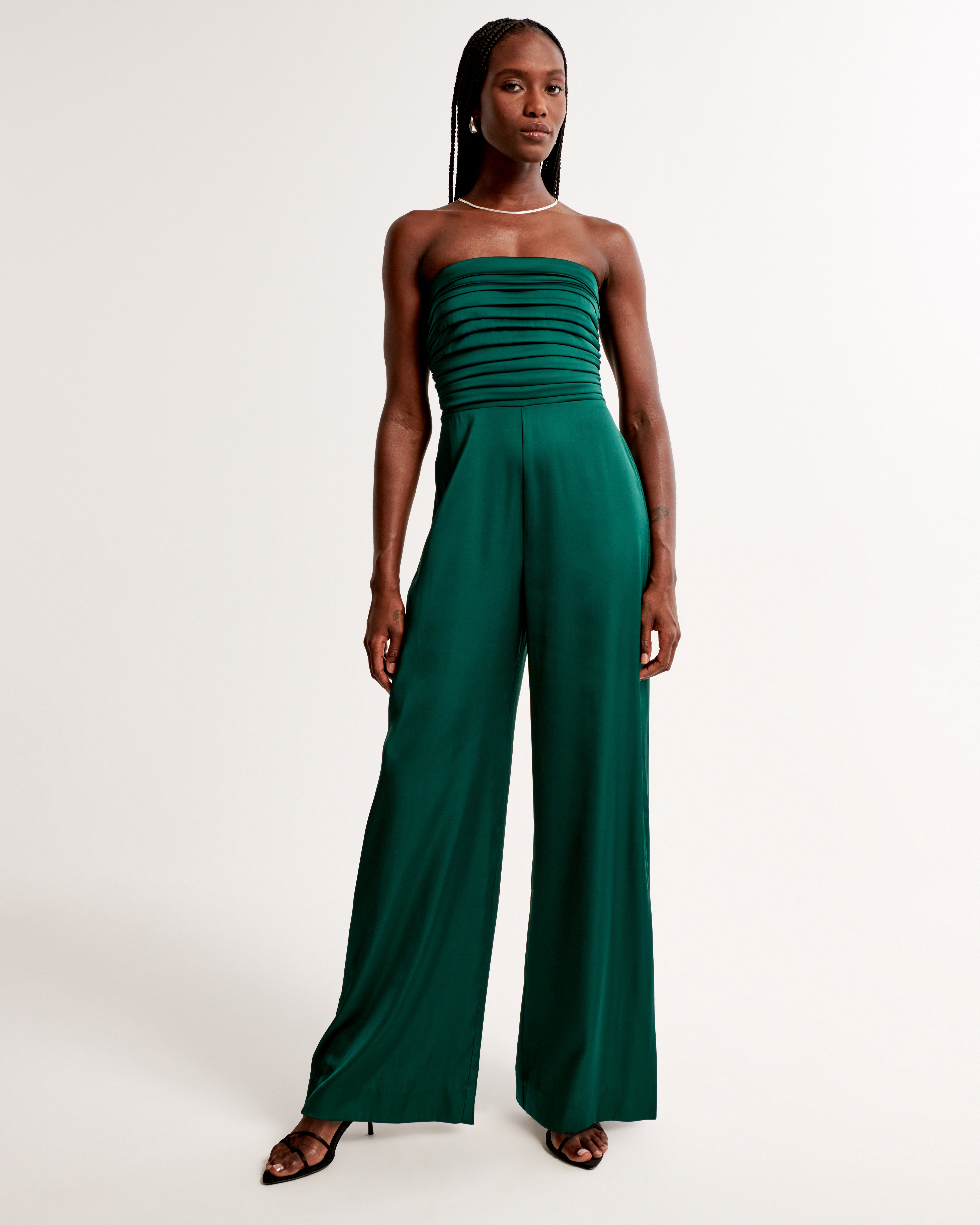 Green store strapless romper