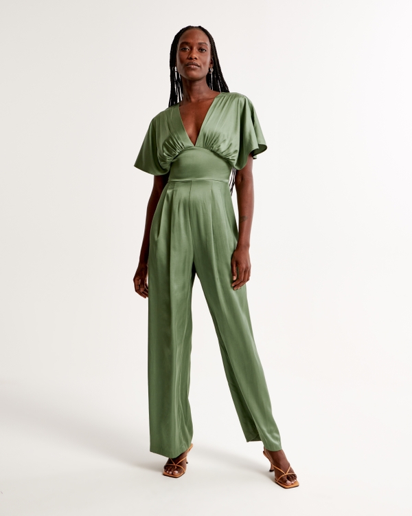 Green jumpsuits cheap for sale