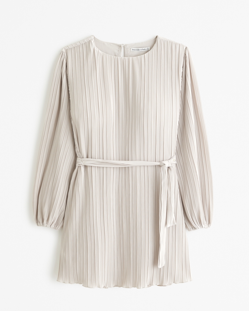 Pleated satin hot sale dress h&m