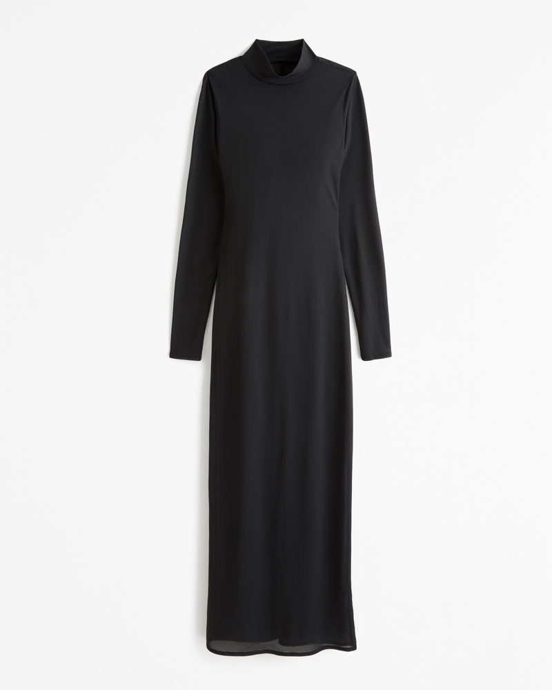 Women's Drop Shoulder Sheer Mesh Dress (Color : Black, Size : Large) :  : Clothing, Shoes & Accessories