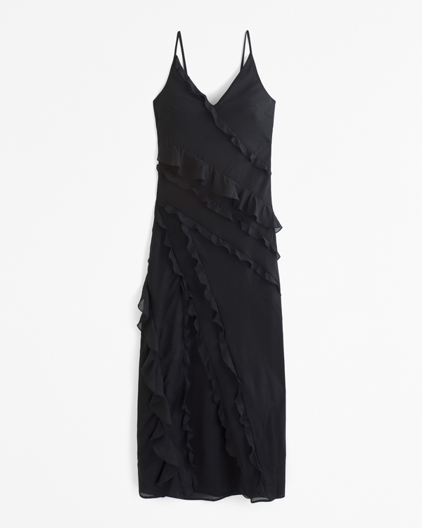 Women's Draped Ruffle Maxi Dress | Women's Dresses & Jumpsuits | Abercrombie.com