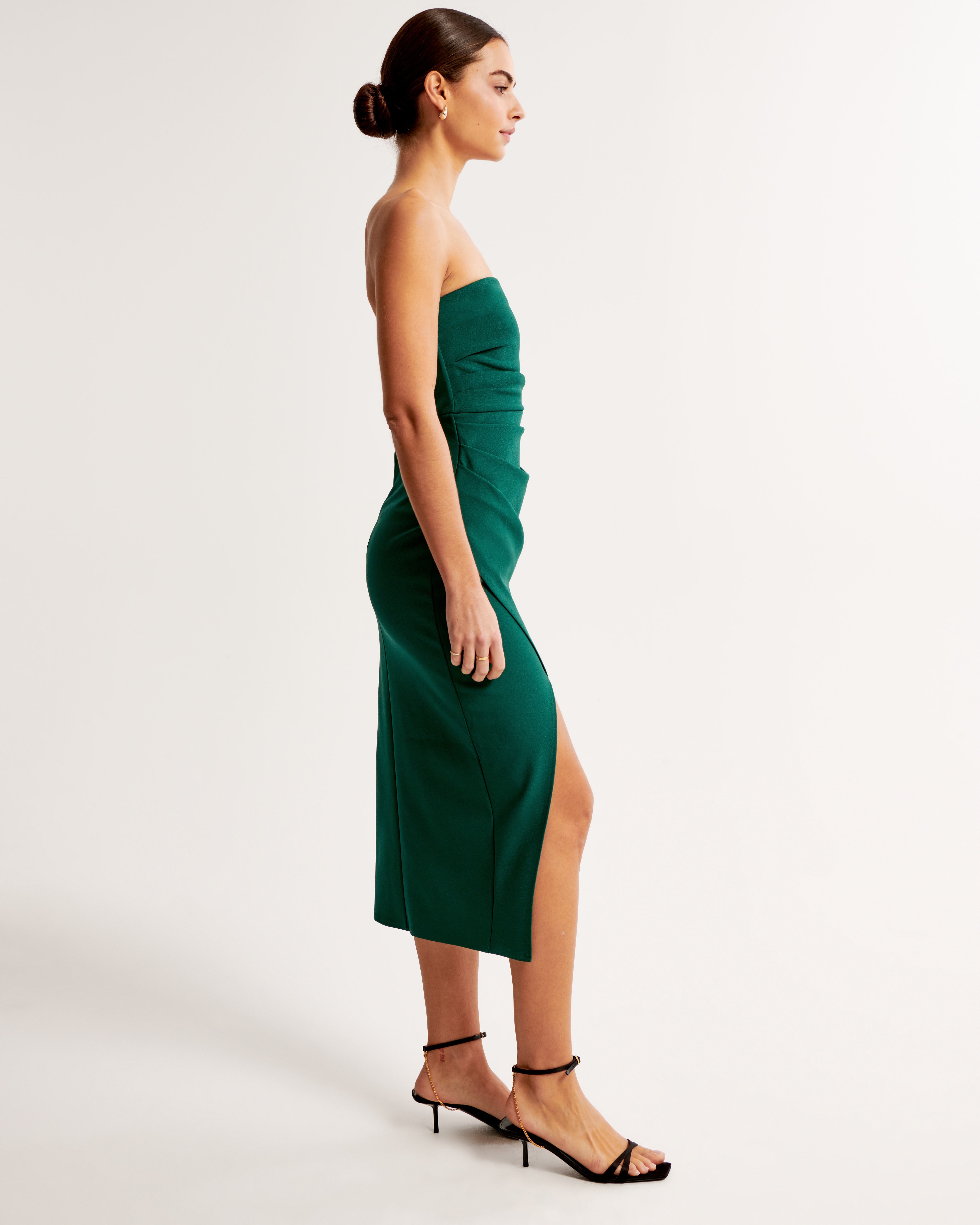 Strapless hot sale crepe dress