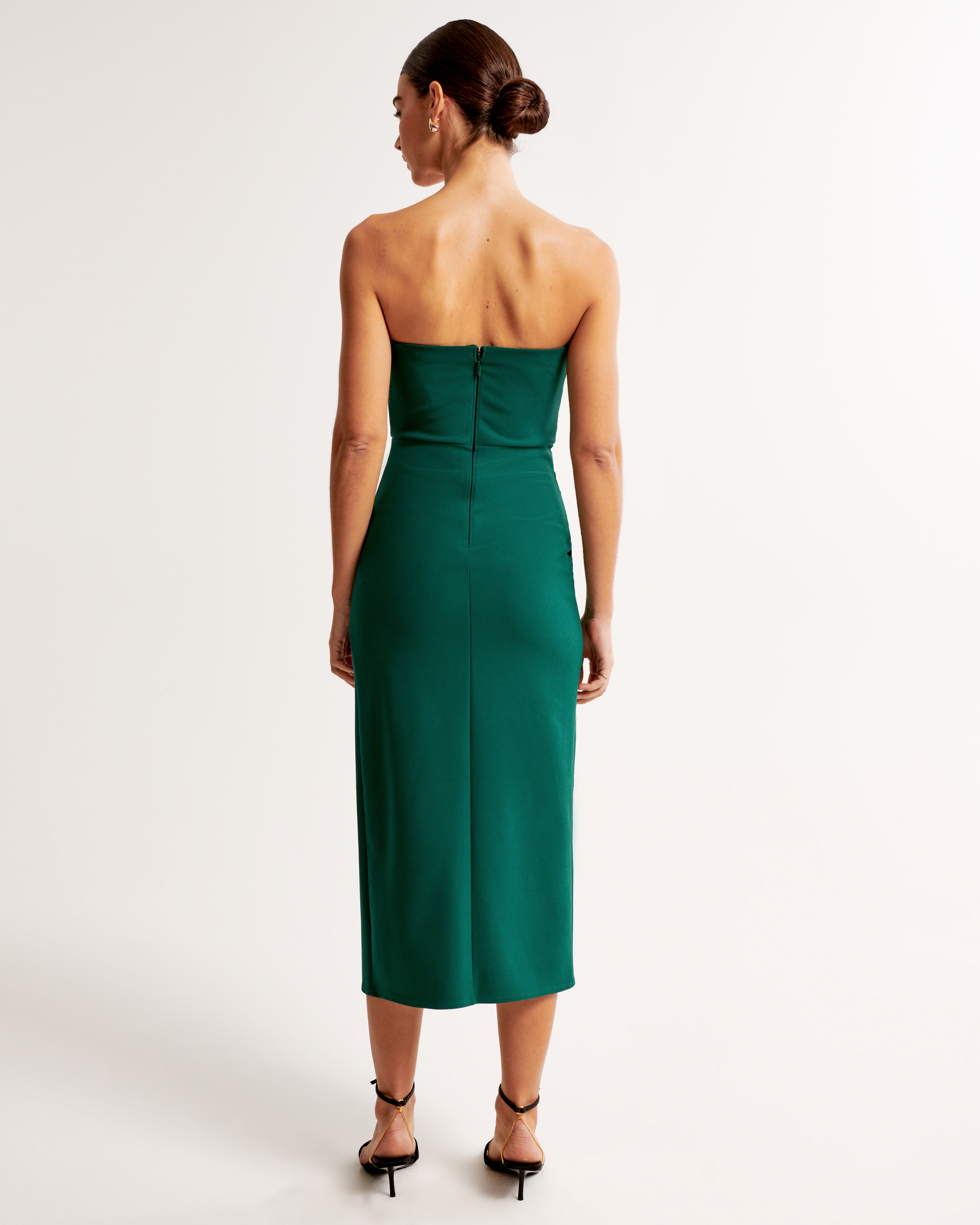 Strapless hot sale crepe dress