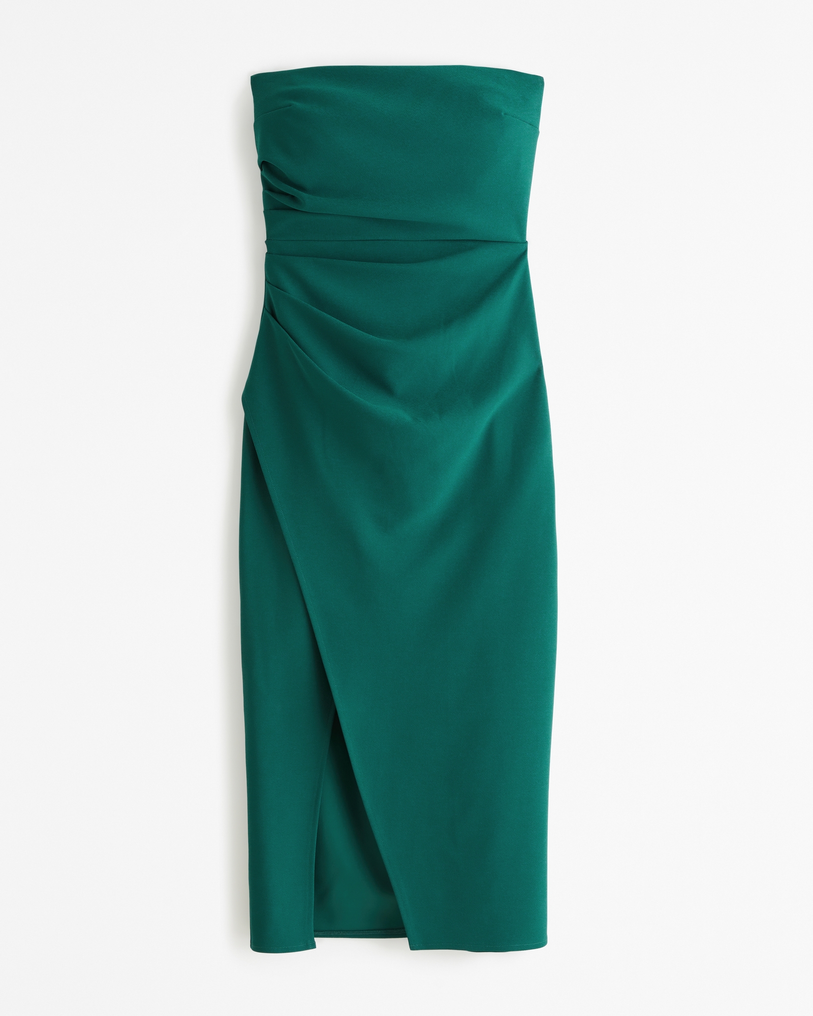 CREPE MIDI DRESS - Mid-green