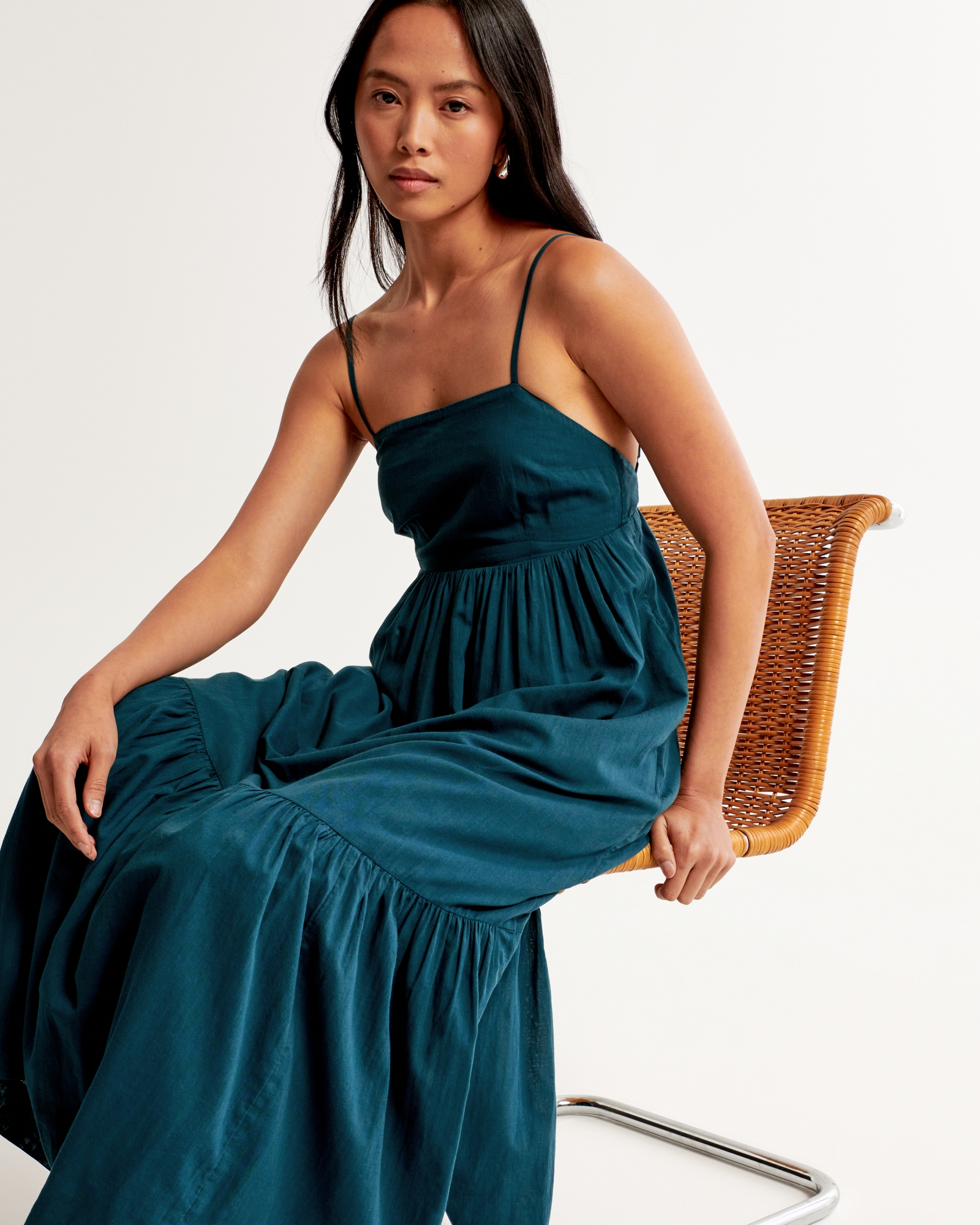 Low Back Tiered Maxi Dress