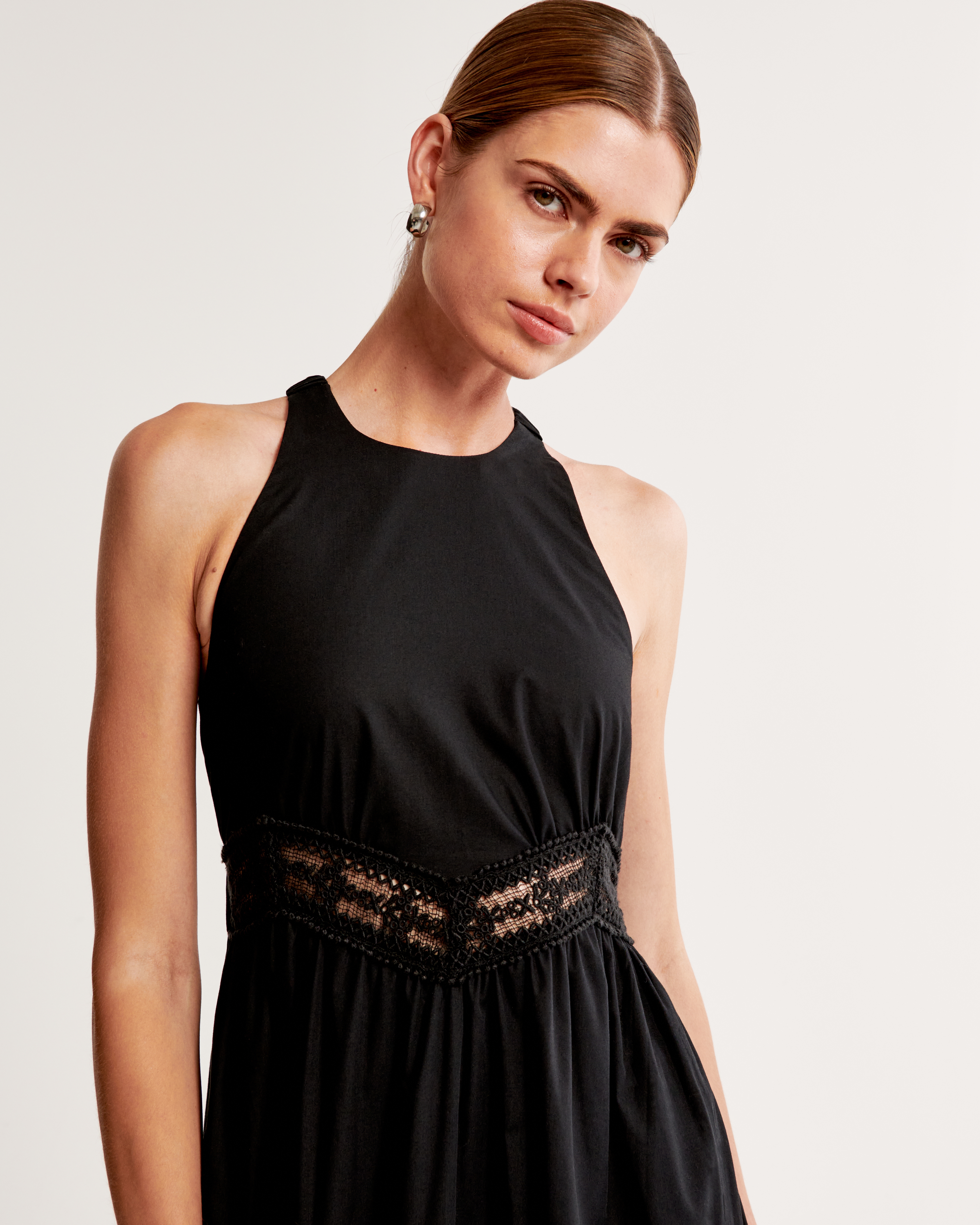 Hollister high hot sale neck lace dress