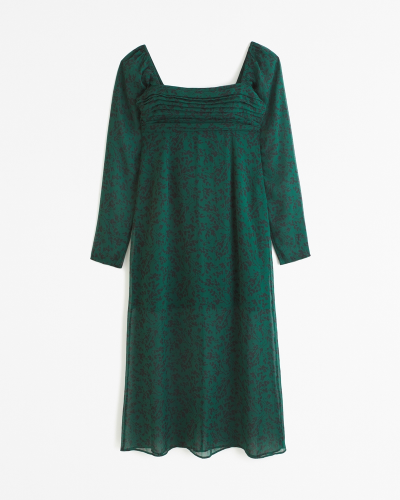 Women's Emerson Chiffon Long-Sleeve Midi Dress, Women's Dresses & Jumpsuits