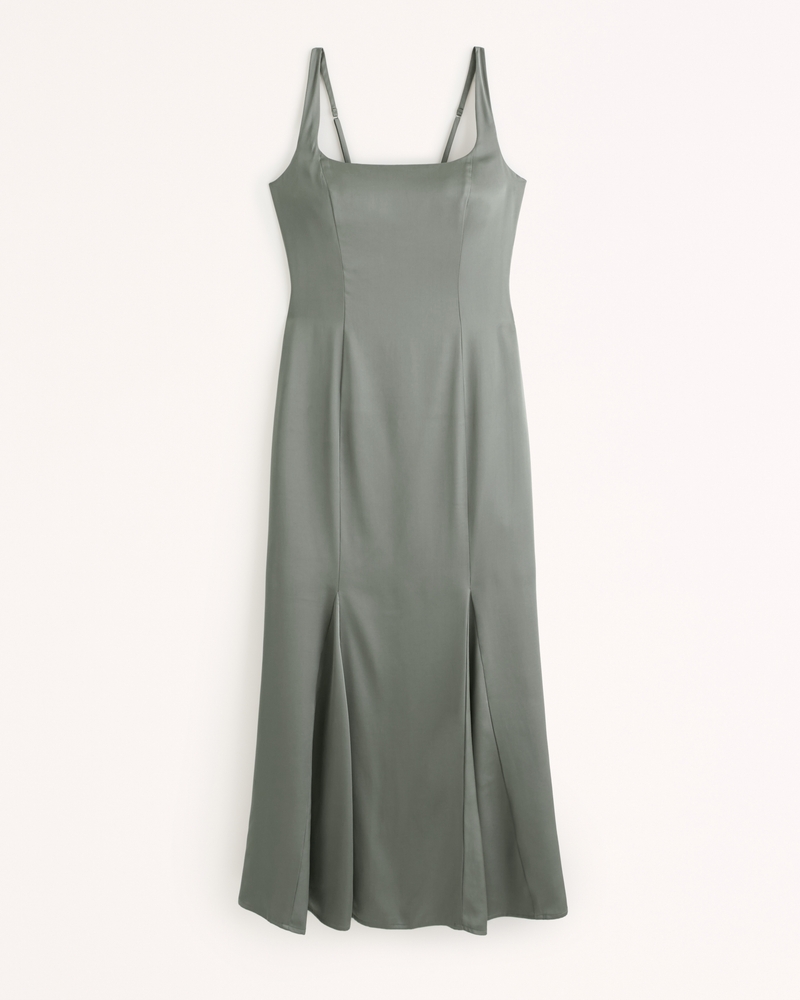 Women's Satin Slip Fishtail Midi Dress | Women's Dresses & Jumpsuits ...