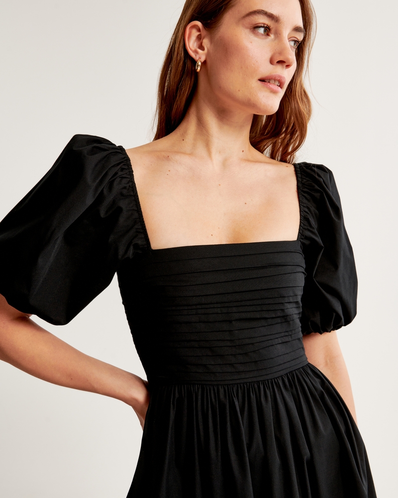 Emerson Poplin Puff Sleeve Midi Dress