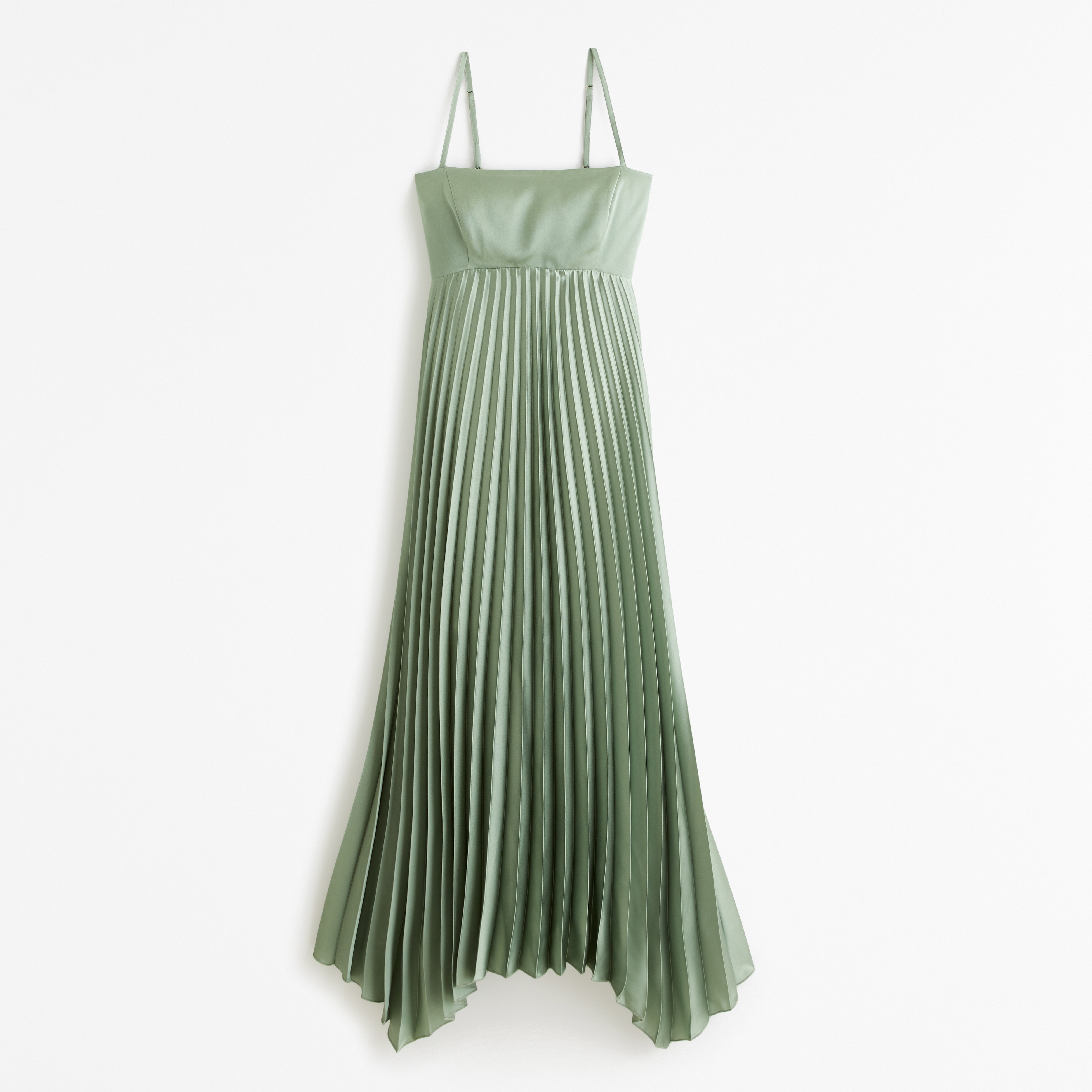 The A&F Giselle Clasp-Back Pleated Midi Dress