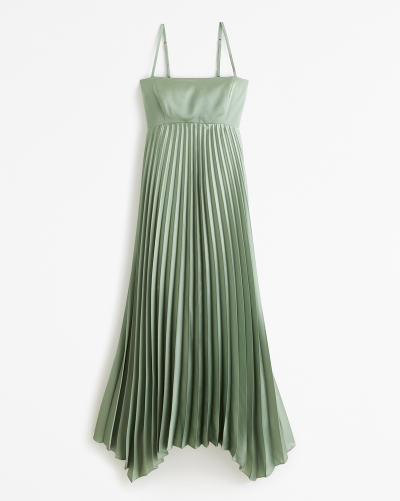Women's The A&F Giselle Clasp-Back Pleated Midi Dress, Women's Dresses &  Jumpsuits