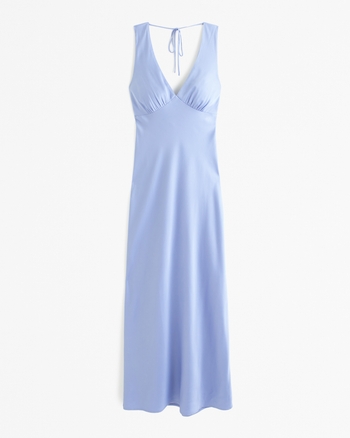 Women's Plunge Cowl Back Maxi Dress | Women's Dresses & Jumpsuits | Abercrombie.com