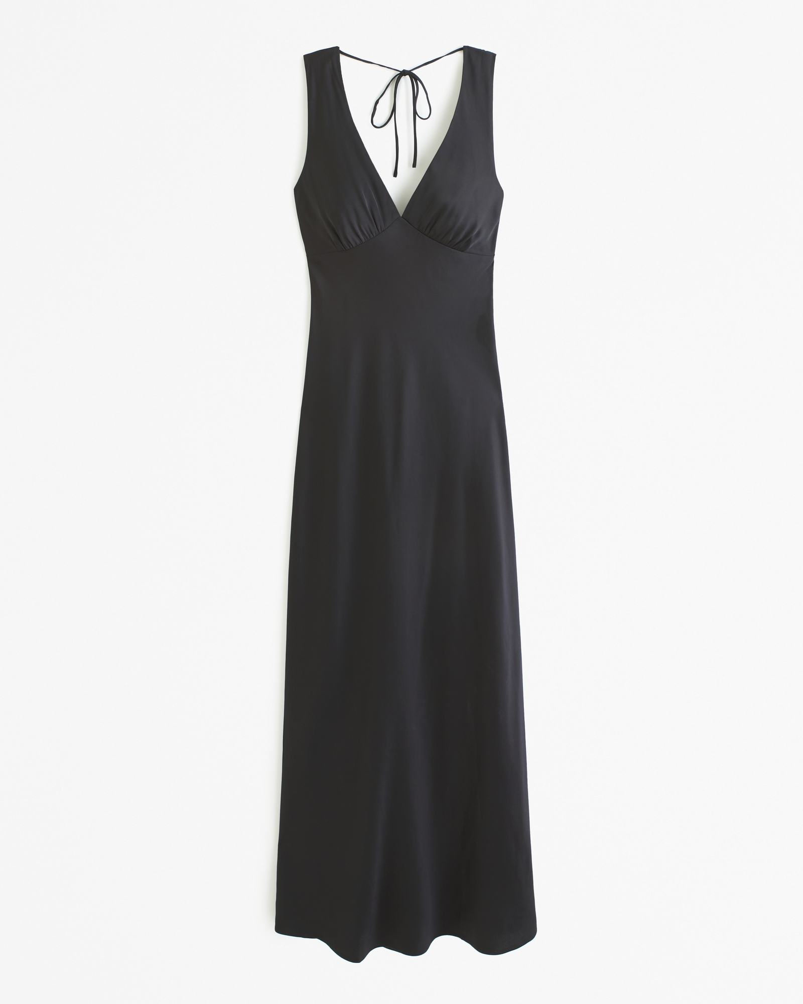 Plunge Cowl Back Maxi Dress