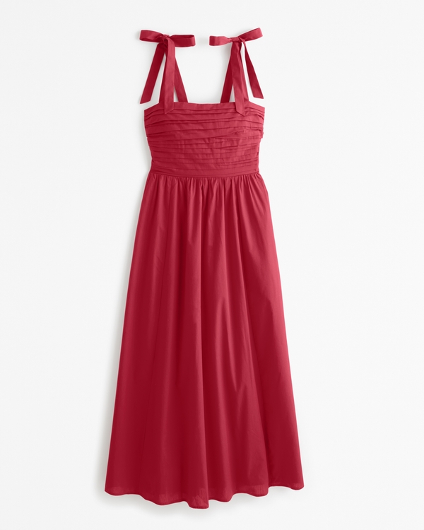 Emerson Tie-Strap Maxi Dress, Red