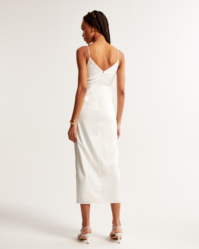 Draped Twist-Front Maxi Dress