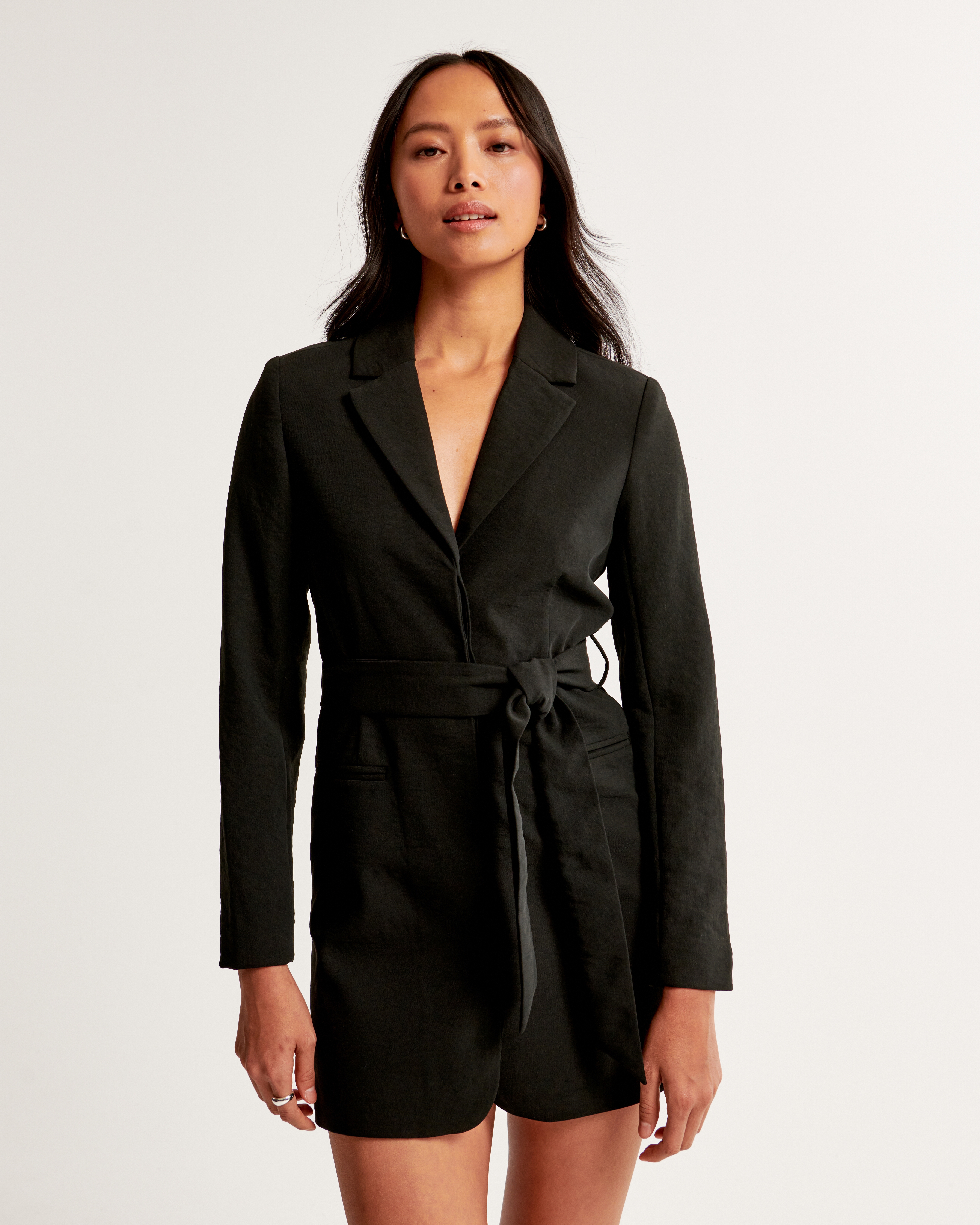 Women s Crepe Blazer Dress Women s Dresses Jumpsuits Abercrombie