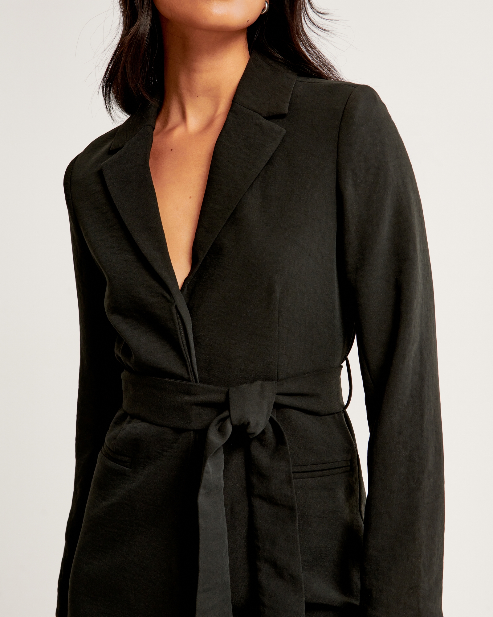 Lavish Alice wrap blazer dress in ecru