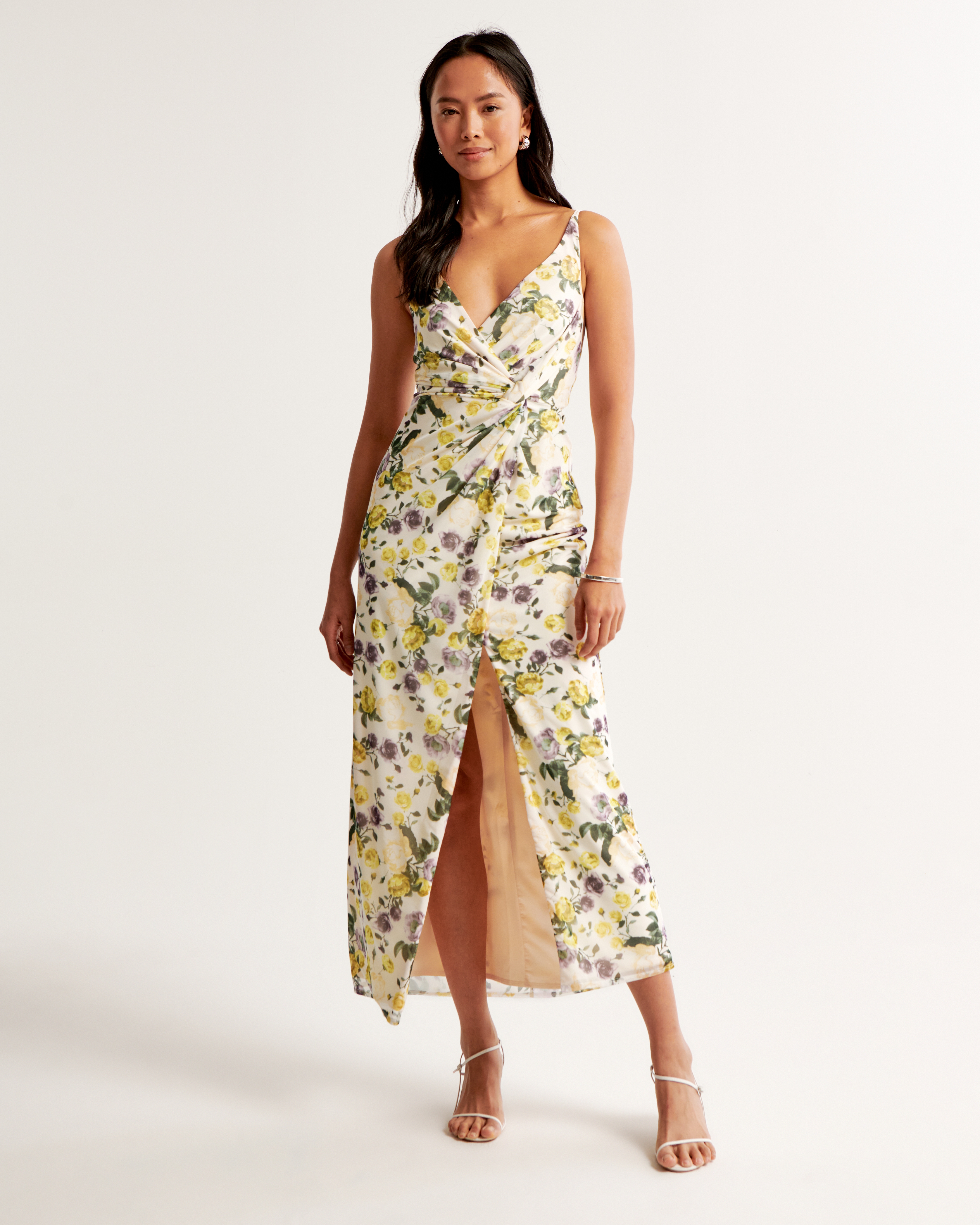 Women's Mesh Twist Wrap Maxi Dress | Women's Clearance | Abercrombie.com