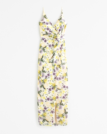 Women's Mesh Twist Wrap Maxi Dress | Women's Sale | Abercrombie.com