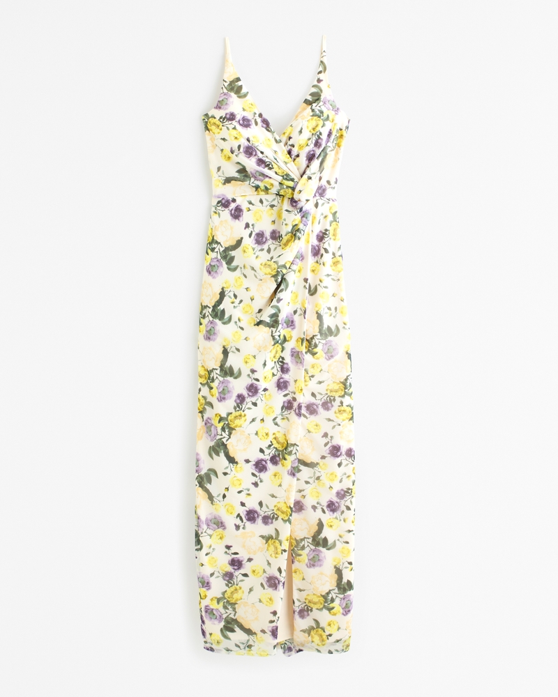 ACEWIN Round Neck Twist Waist Stretch Dress (Free Size) 703285