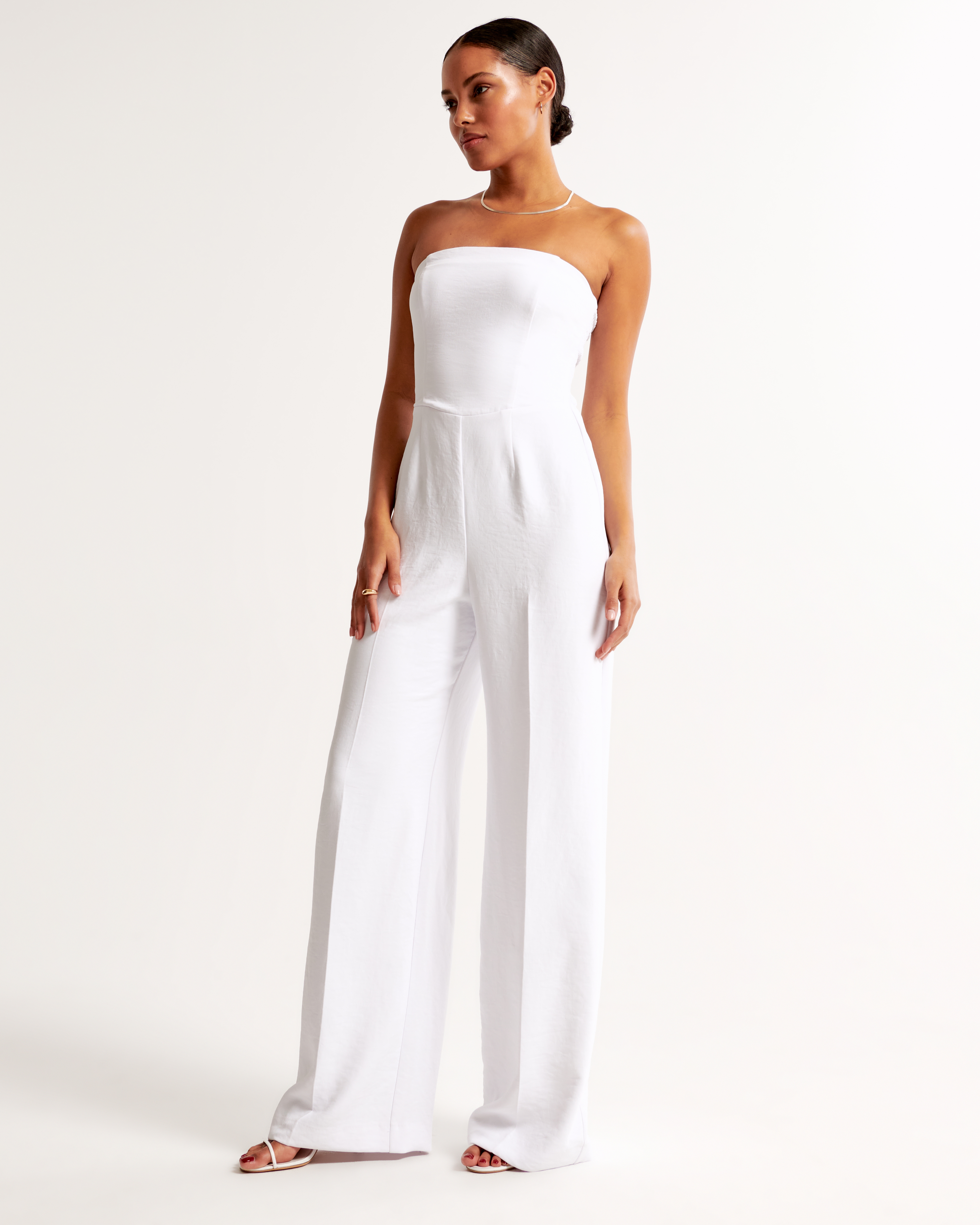 Monrow NWT 2024 Crepe Sleeveless Jumpsuit White Women’s L