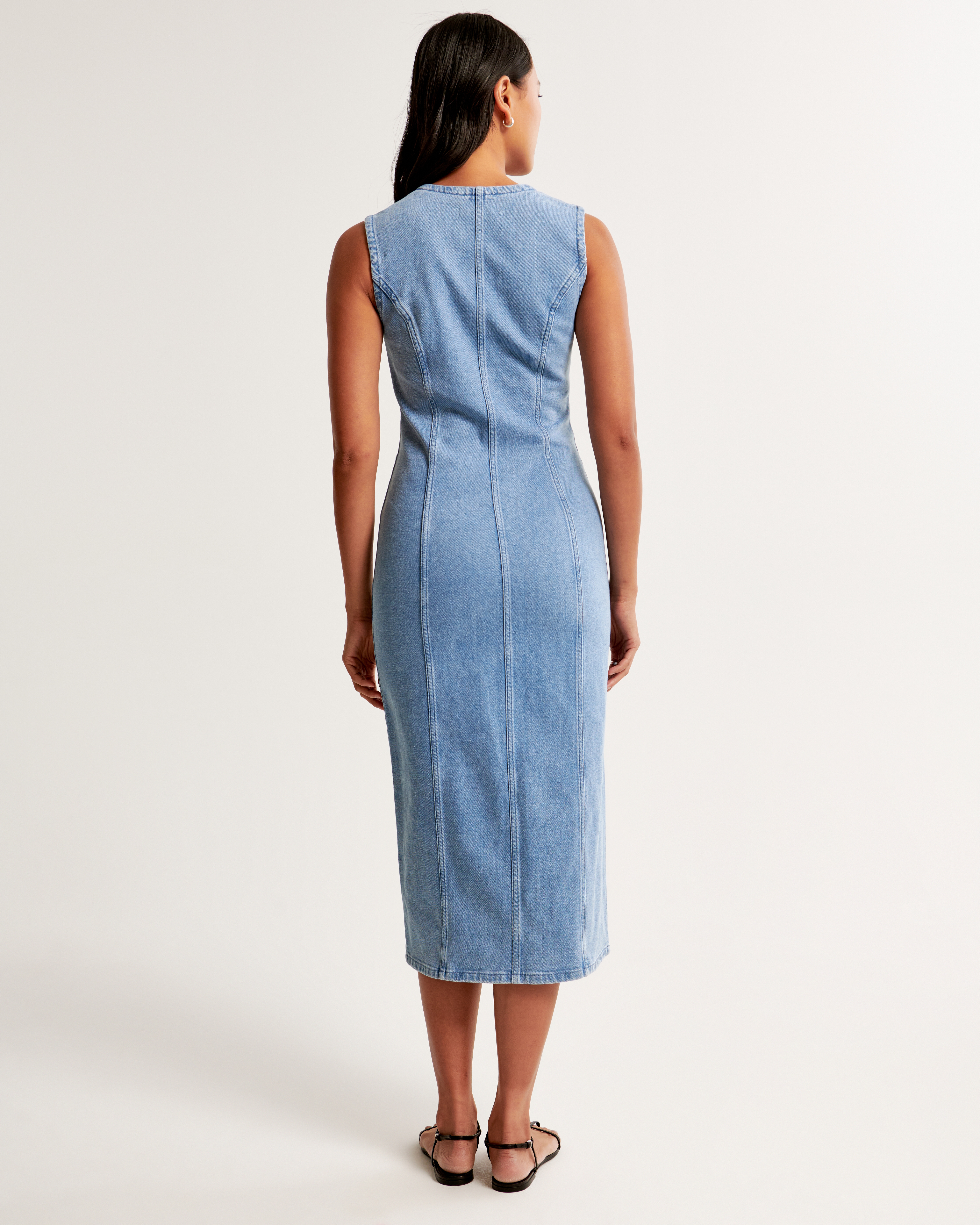 Abercrombie button up midi dress deals