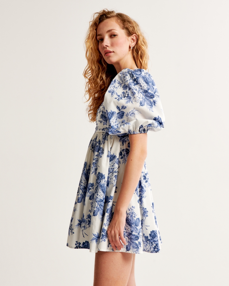 Emerson Poplin Puff Sleeve Mini Dress