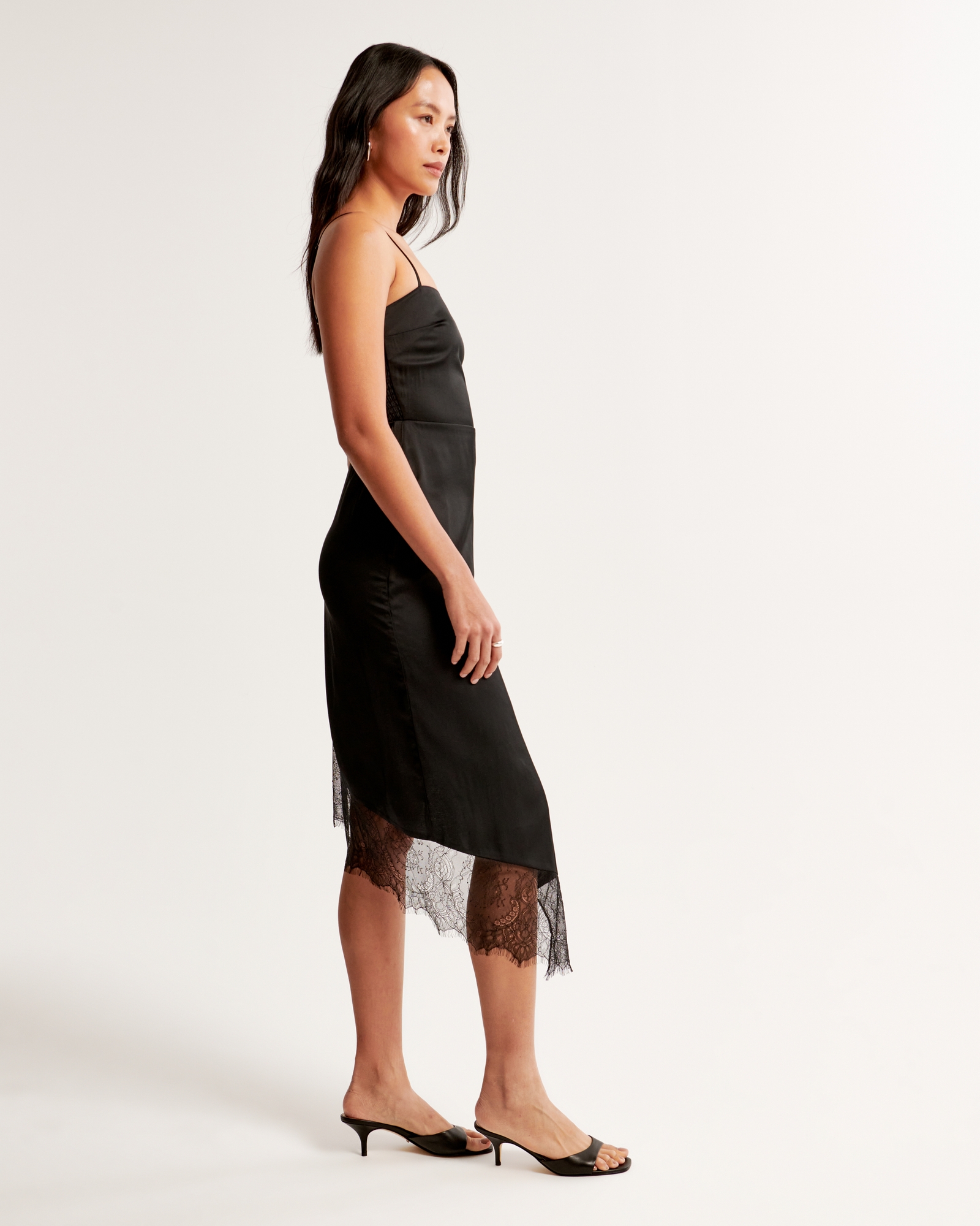 Slip Asymmetrical Midi Dress