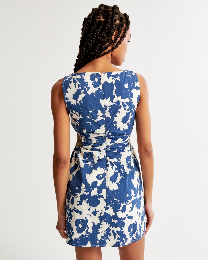 Stretch Cotton Cutout Mini Dress