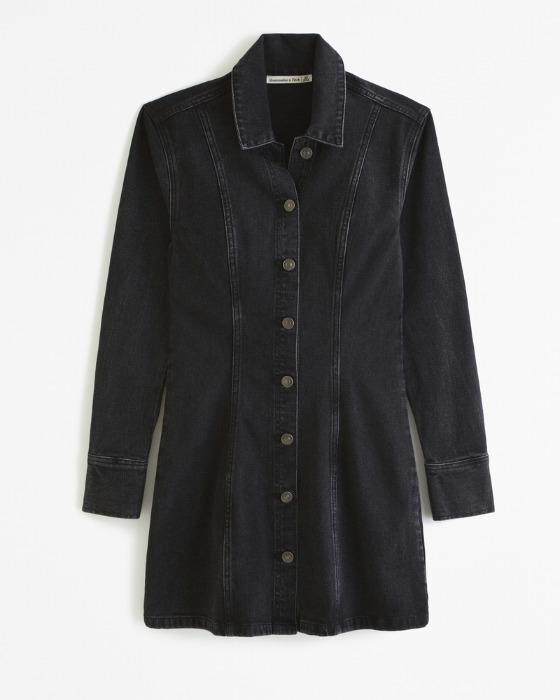 Zara denim outlet button dress