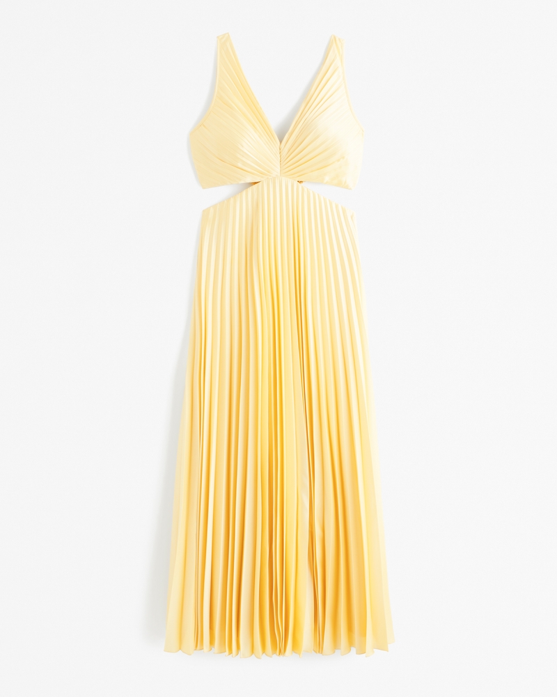 Hope Ribbon Straps Pleated Maxi Dress In Iconic White