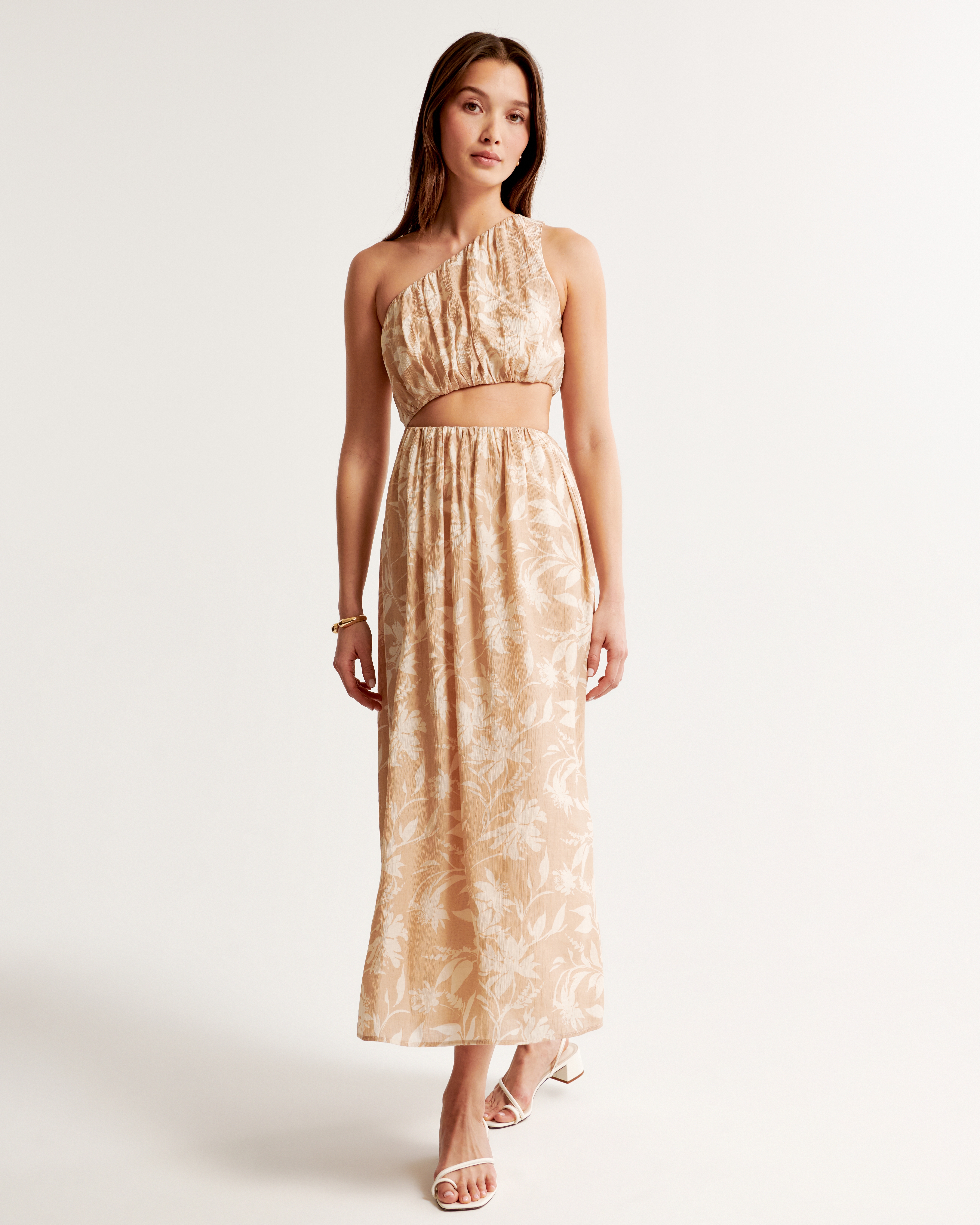 Abercrombie tie shoulder midi 2024 dress with slit