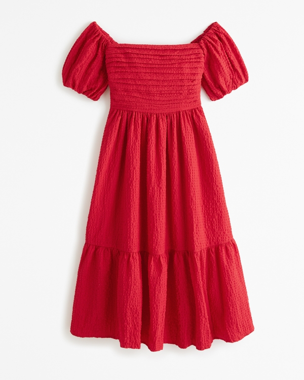 Emerson Off-The-Shoulder Midi Dress, Red