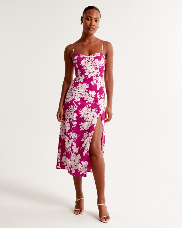 The A&F Camille Midi Dress, Pink Floral