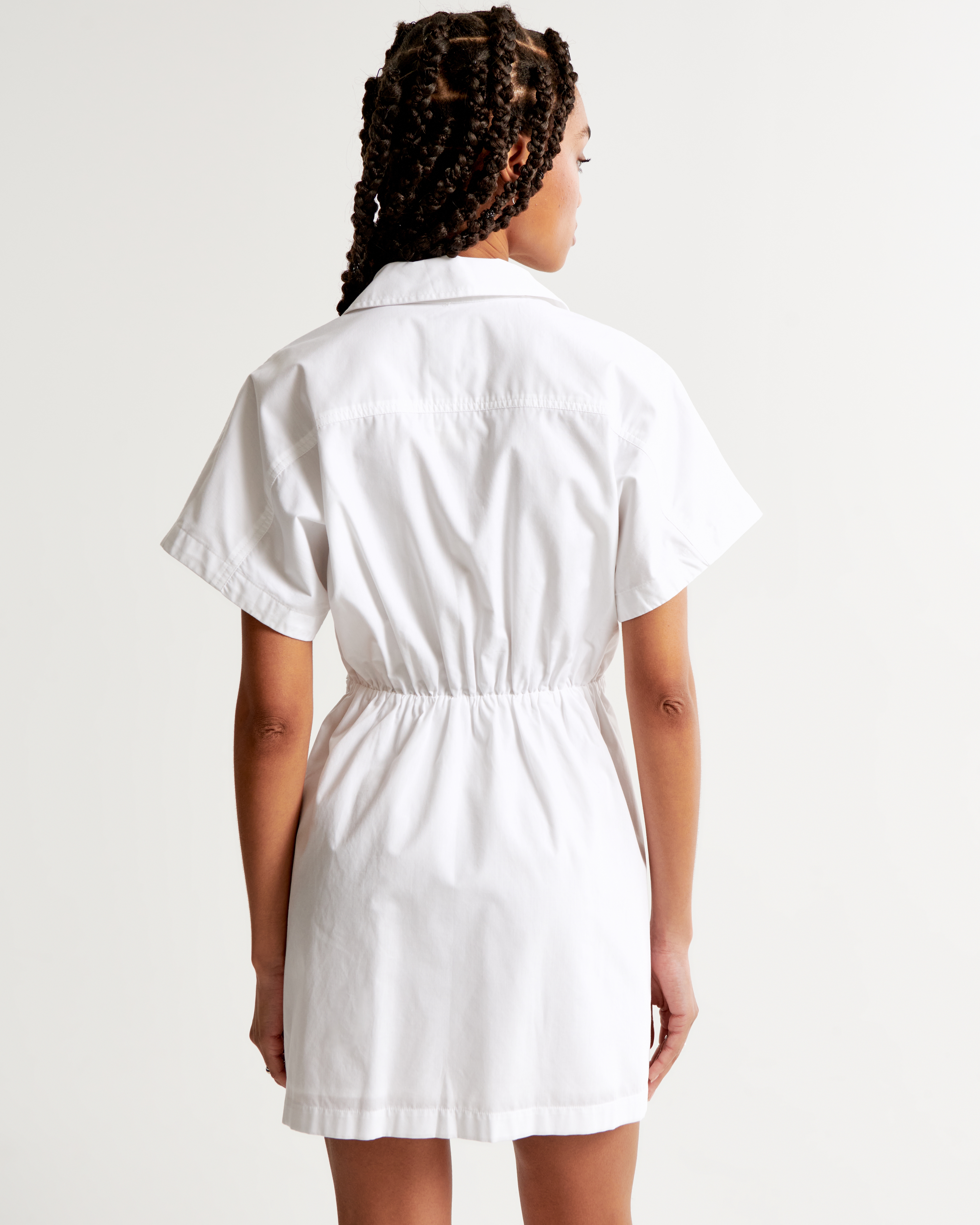 Women's Short-Sleeve Poplin Shirt Dress | Women's Dresses