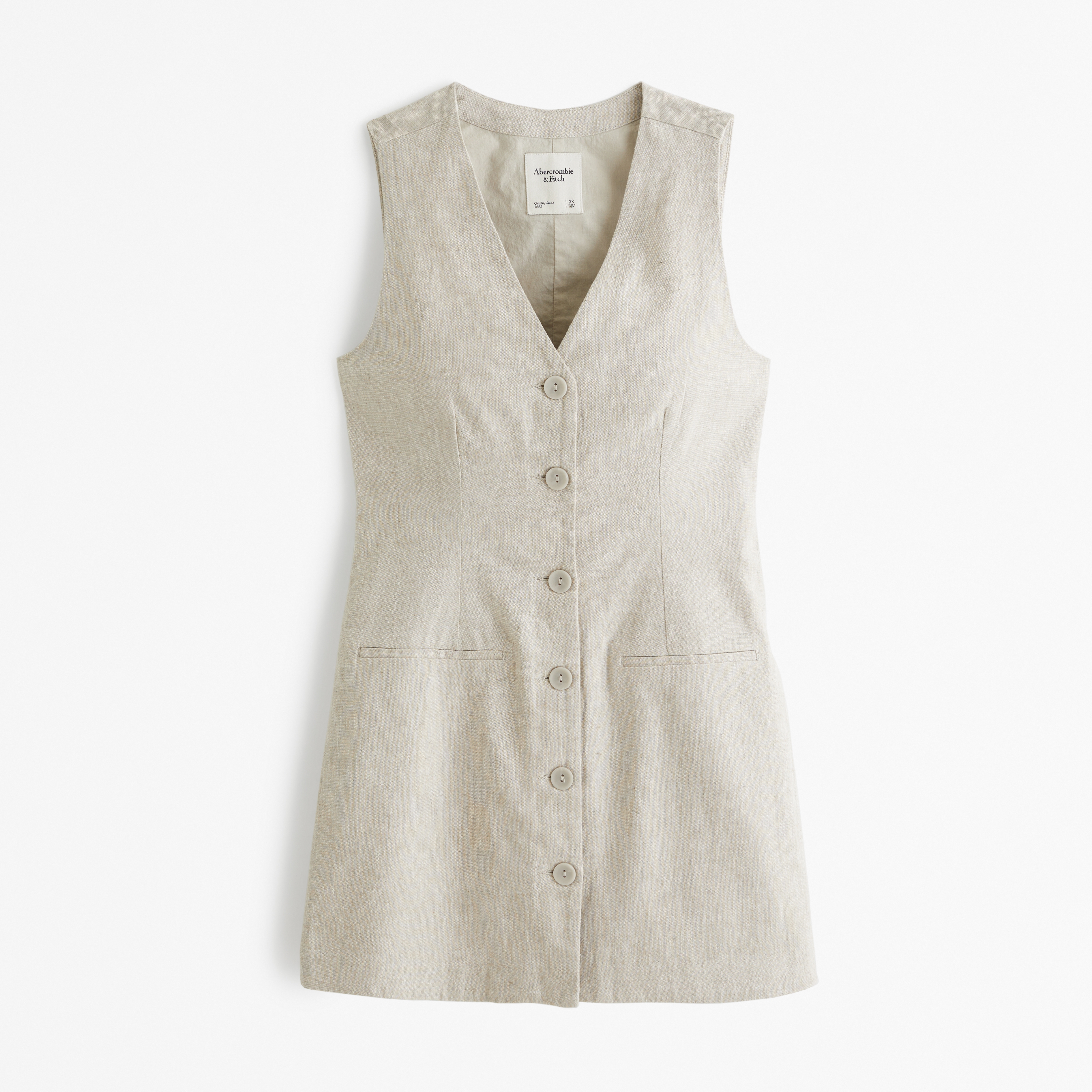 Women's The A&F Mara Linen-Blend Vest Mini Dress | Women's Dresses