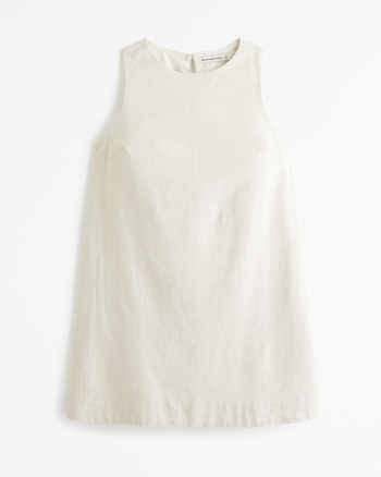 High-Neck Linen-Blend Mini Dress from Abercrombie & Fitch - $44.99